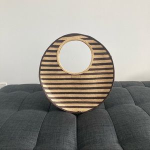 Round beach or summer purse - hand woven